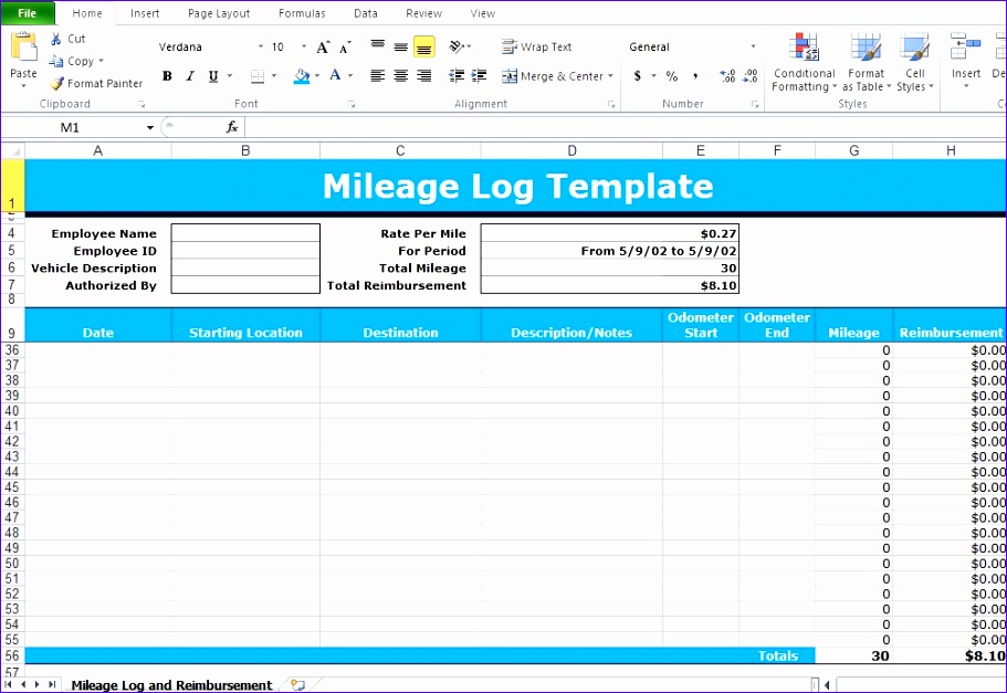 free mileage log software